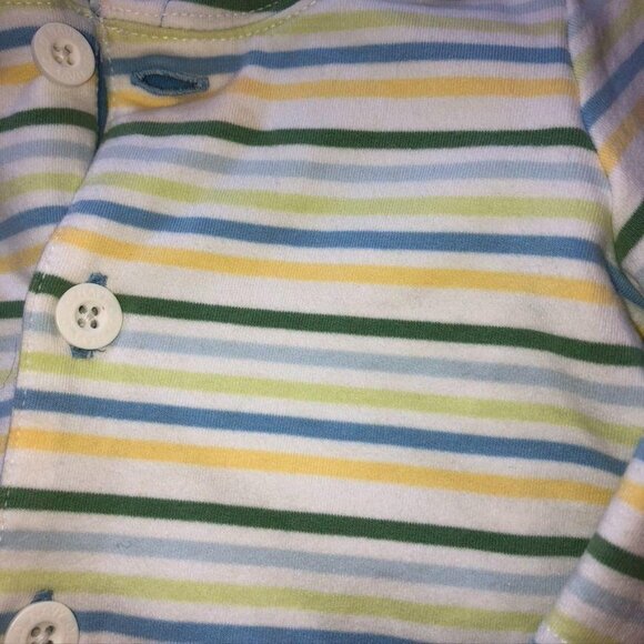 Striped Baby Hoodie Jacket 18-24 Months XL Old Navy Cotton Blend Blue & Yellow - Picture 3 of 5